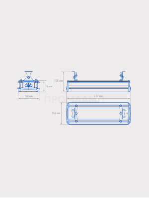 Размеры светильника TL-PROM SM 65 5K D